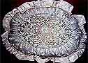 Oval Cushion with Lace