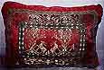 Red Cushion with Antique Trim
